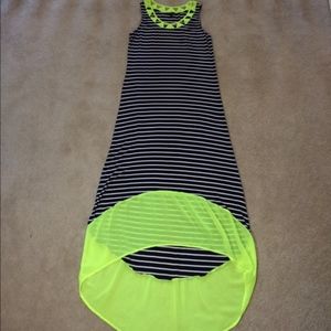 Love Posh Long Stripe Hi-Low Maxi Dress.